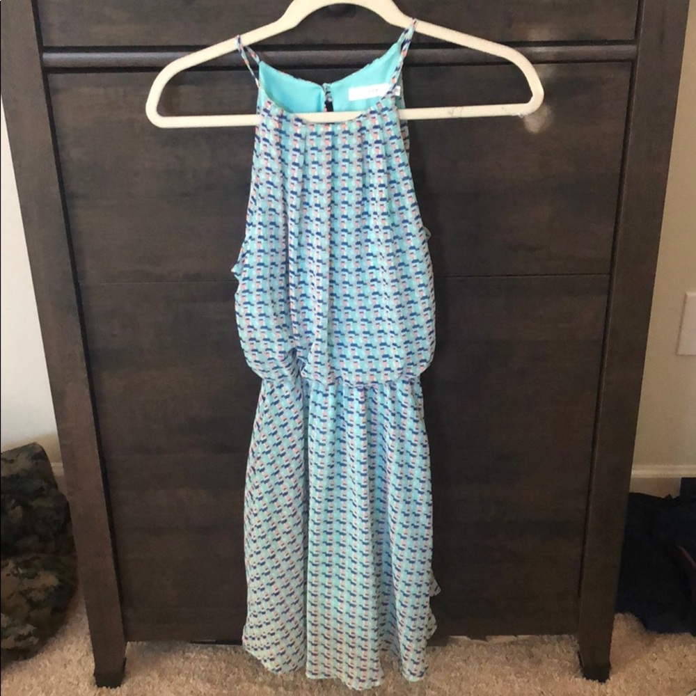 Geometric print dress